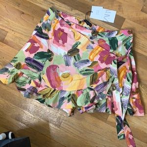 Zara Shorts w/ Skirt Tie